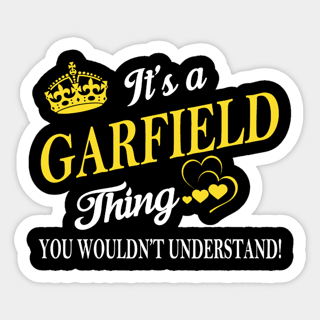 Its GARFIELD Thing You Wouldnt Understand Sticker by Fortune